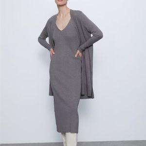 ZARA knit maxi dress
